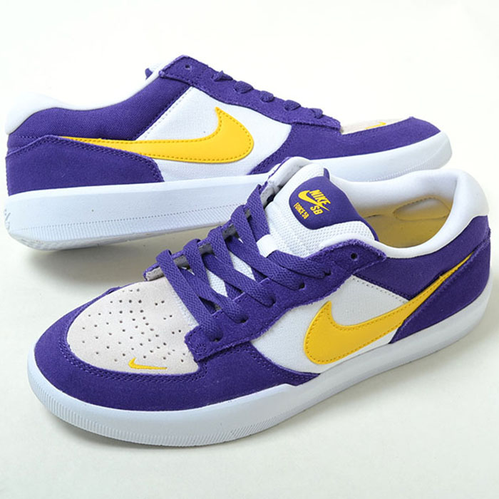 Nike イエロー/パープル スニーカー 中古・古着通販】NIKE (ナイキ) ハイカットスニーカー パープル