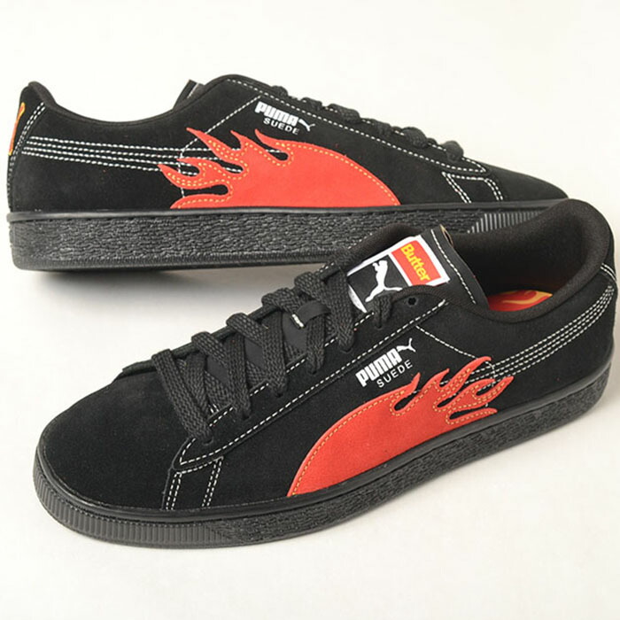 PUMA SUEDE CLASSIC BUTTER GOODS ピューマ スエードクロス 古典派音楽 乳酪 グッズ メンズ スニーカー 黒いこと赤いこと 396127-01