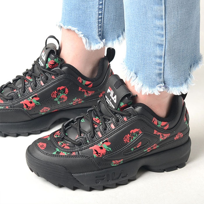 FILA Disruptor 2 × BEDWIN フィラ ディスラプター ベドウィンアンドザハートブレイカーズ レディース スニーカー 黒いこと uss23094-030