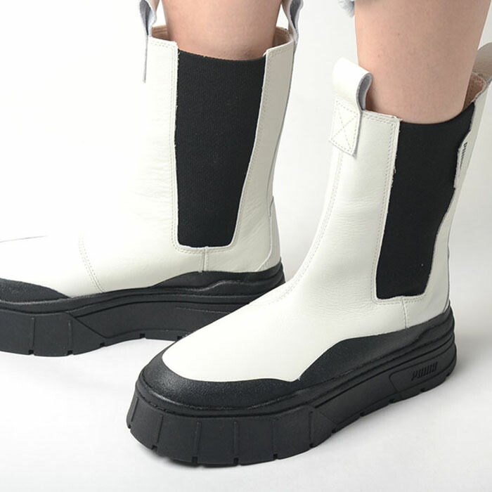 PUMA Mayze Stack Chelsea Wns プーマ メイズ スタック チェルシー レディース スニーカー ホワイト 386272-01|loopool