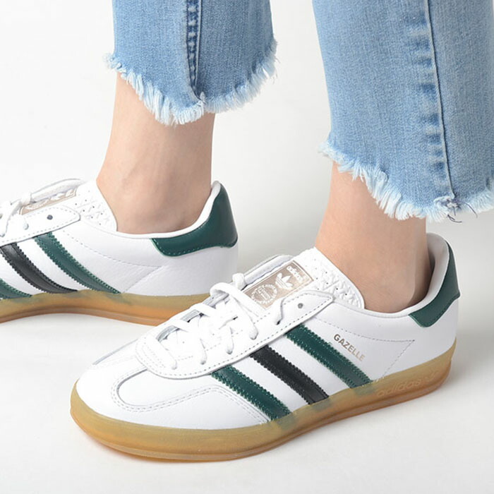【adidas】IE2957 GAZELLE INDOOR W WHITE/GREEN アディダス ガゼル インドア ホワイト/グリーン レディース スニーカー  ローカット シューズ 大人靴 楽天市場】adidas GAZELLE INDOOR アディダス ガゼル インドア