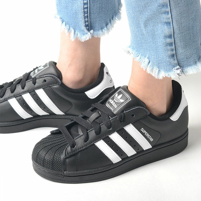 adidas SUPERSTAR II メアディダス スーパースター レディース スニーカー ブラックホワイト ji0079