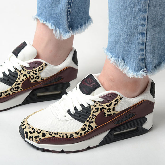 WMNS NIKE AIR MAX 90 ウィメンズ ナイキ エアマックス レディース スニーカー ホワイトレオパード if1619-102
