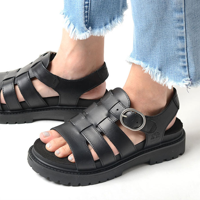 Timberland CLAIREMONT WAY FISHERMAN SANDAL ティンバーランド クレアモン ウェイ フィッシャーマン レディース サンダル ブラック tb0a635v