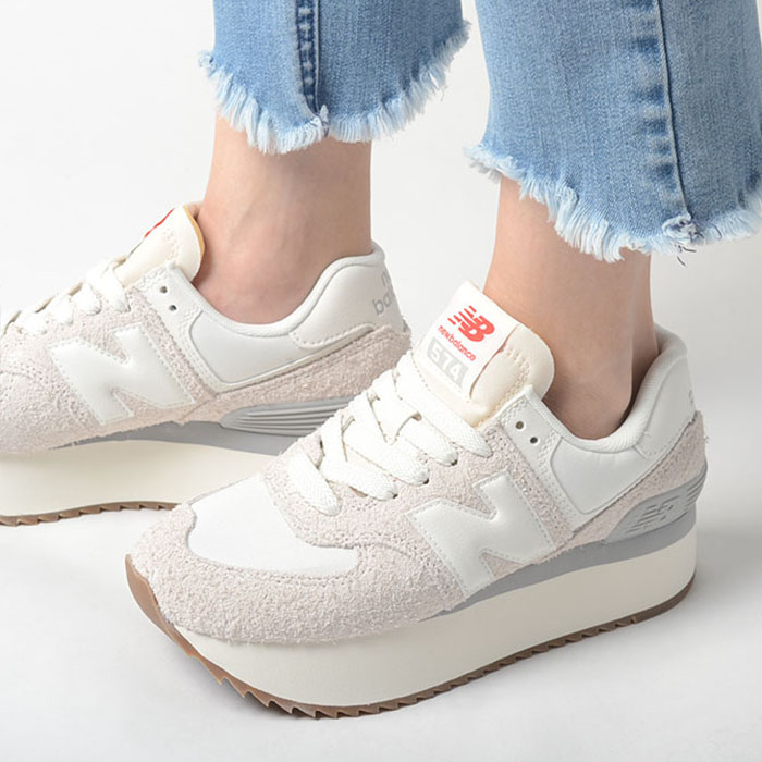 New Balance WL574ZQD 厚底 チャンキー スニーカー 24 ニューバランス New Balance 厚底 チャンキースニーカー