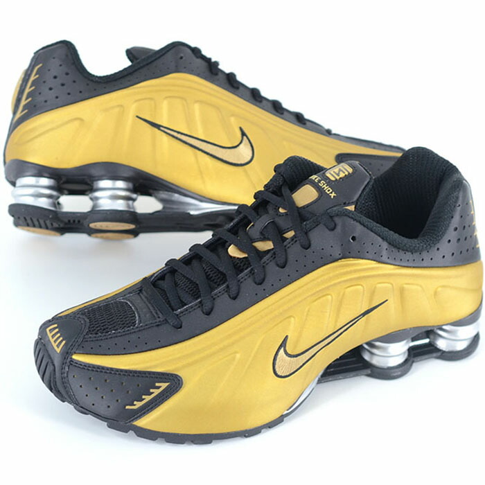 NIKE SHOX R4 ナイキ ウィメンズ エア ショックス メンズ スニーカー ゴールドブラック ar3565-005