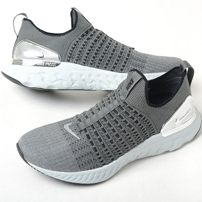 NIKE REACT PHANTOM RUN FK2 ナイキ リアクト 気違いトム 幽客 メンズ スニーカー 薄墨色 cj0277-006
