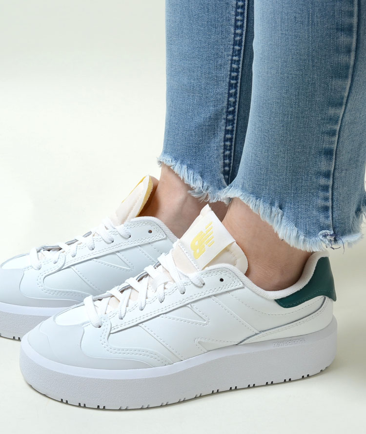 NEW BALANCE CT302 LF ニューバランス CT302 LF ホワイト 白 グリーン 緑 厚底 プラットフォーム レディース スニーカー ct302lf｜loopool 9,288円