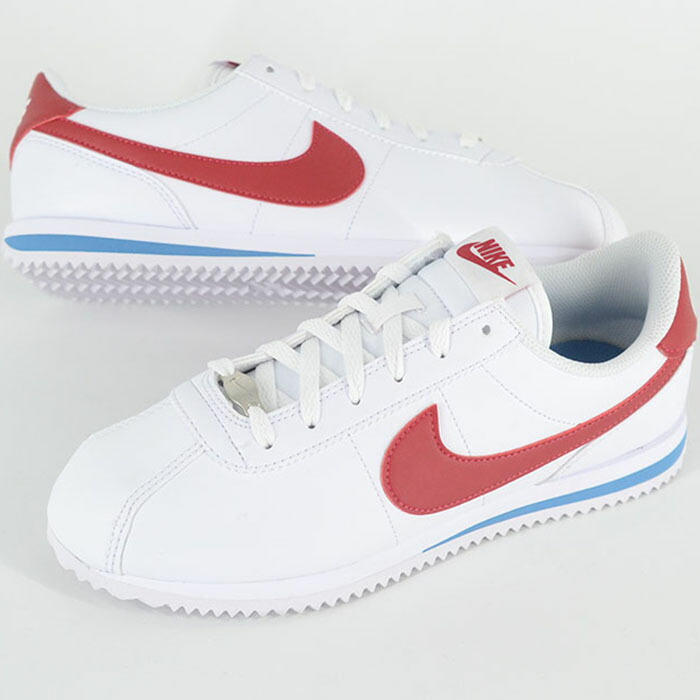 【22.5糎-25糎】NIKE KIDS CORTEZ (GS) ナイキ キッズ コルテッツ スニーカー 白いこと赤いこと dm0950-115