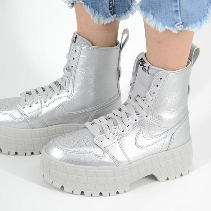 NIKE WMNS AIR JORDAN 1 BROOKLYN ナイキ ウィメンズ エアジョーダン 一 ブルックリン レディース ブーツ しろがね色 fj5737-002