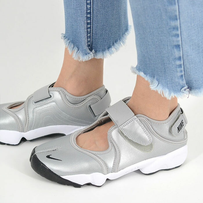 WMNS NIKE AIR RIFT ウィメンズ ナイキ エア湖 昇降機 レディース スニーカー なめし革 しろがね色 hm5737-003