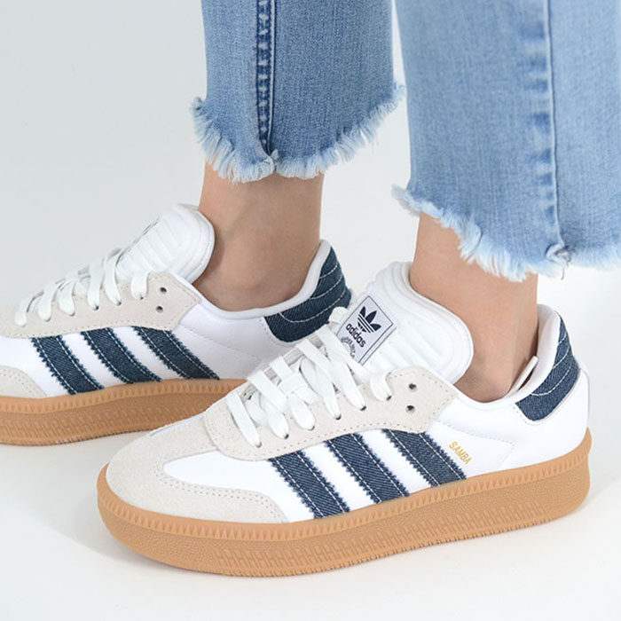 adidas SAMBA XLG アディダス サンバ レディース スニーカー ホワイトネイビー jq7440