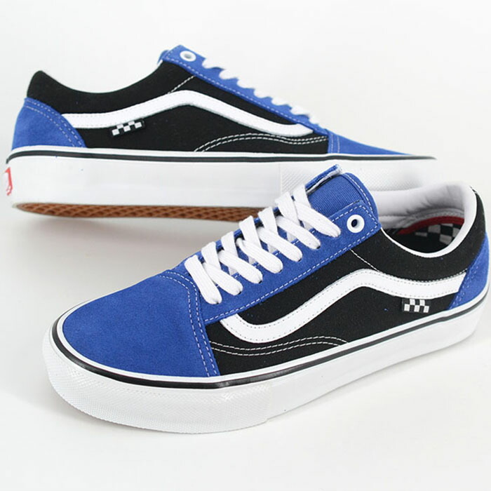 VANS SKATE OLD SKOOL ヴァンズ 滑る 年寄りの 学院 メンズ スニーカー 黒いこと青み vn0a5fcb5ヤード