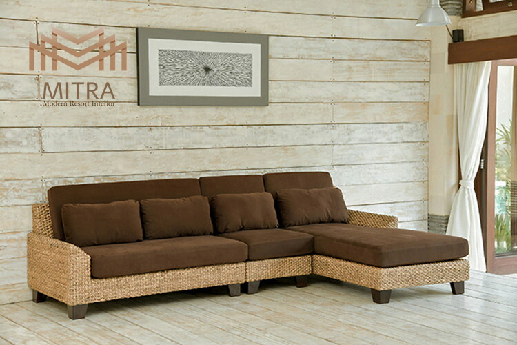 売り切れ必至 ソファ 受注後特別制作商品 セミオーダー対応 Lhsf80 Set D ミトラ Mitra ハンドメイド インテリア 家具 バリ モダン おしゃれ 無垢材 マホガニー 高級 リゾート アジアン Dタイプ コンビネーションソファ ウォーターヒヤシンス アジアン家具