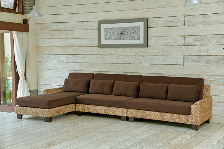 受注生産品 アジアン家具 ウォーターヒヤシンス コンビネーションソファ Eタイプ アジアン リゾート 高級 マホガニー 無垢材 おしゃれ モダン バリ 家具 インテリア ハンドメイド Mitra ミトラ Lhsf80 Set E セミオーダー対応 Mergertraininginstitute Com