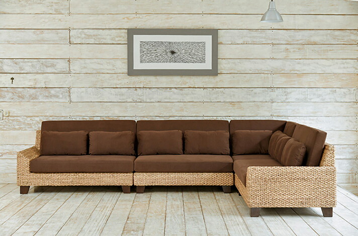 受注生産品 アジアン家具 ウォーターヒヤシンス コンビネーションソファ Kタイプ アジアン リゾート 高級 マホガニー 無垢材 おしゃれ モダン バリ 家具 インテリア ハンドメイド Mitra ミトラ Lhsf80 Set K セミオーダー対応 Mergertraininginstitute Com