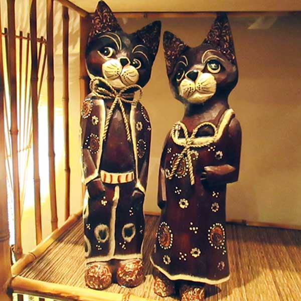 楽天市場 見ない 見ない 言わない バリ猫 親子編 三猿 見猿聞猿言猿 ねこ ネコ 猫 猫雑貨 ねこの置物 ネコの置物 猫の置物 置物 オブジェ アジアン雑貨 バリ雑貨 アジアン雑貨 ゾロの家