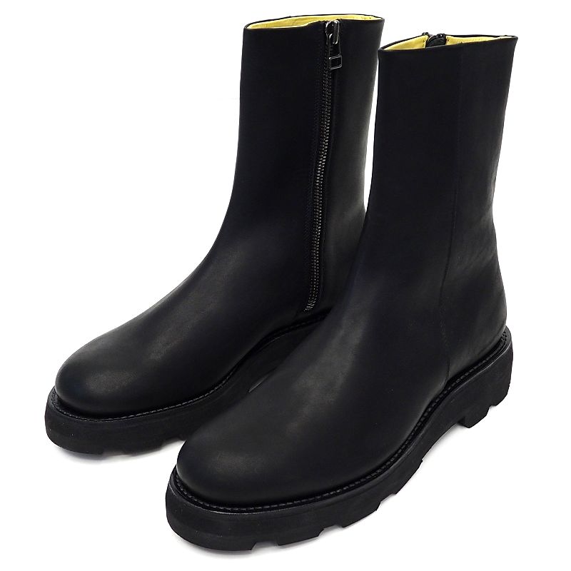 リップヴァンウィンクル　スウェード　ブーツ　42 リップヴァンウィンクル RIPVANWINKLE Back Zip Boots （Black