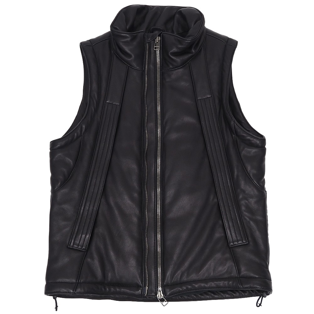 未当て嵌める品 24AW RIPVANWINKLE HEAVY SHEEP LEATHER MOUNTAIN VEST シンサレート なめし革より良い 【大きさ：S】 黒いこと 通貨価値206800円 RB-628 リップヴァンウインクル メンズ 5WHD/A07160/ローカルエリアネットワーク17/HM/RR/SYM
