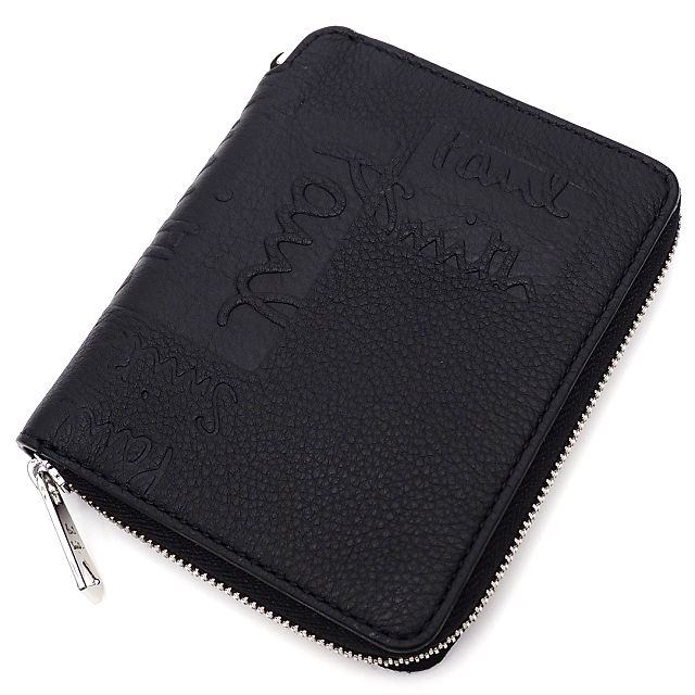 未使用品 Paul Smith ラウンド レザーウォレット 財布 ブラック イタリア製 ポールスミス メンズ 5CH/I06123/KEP24/HM/SYM/LP/RR｜LOOPSTYLE