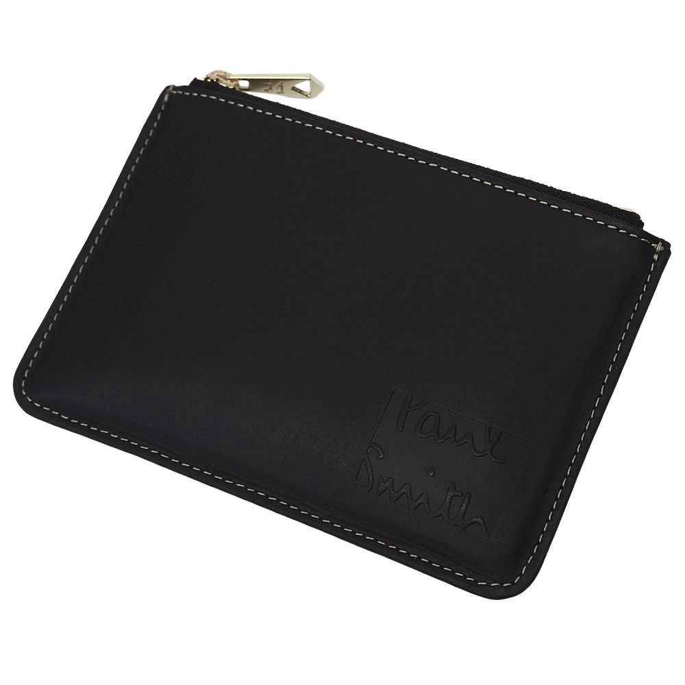 未当て嵌める品 Paul Smith 編み目見どころ なめし革コインケース 御釣り入れ 黒いこと BPU021 極点スミス メンズ レディース 5CH/E07190/LAY19/HM/RR/SYM