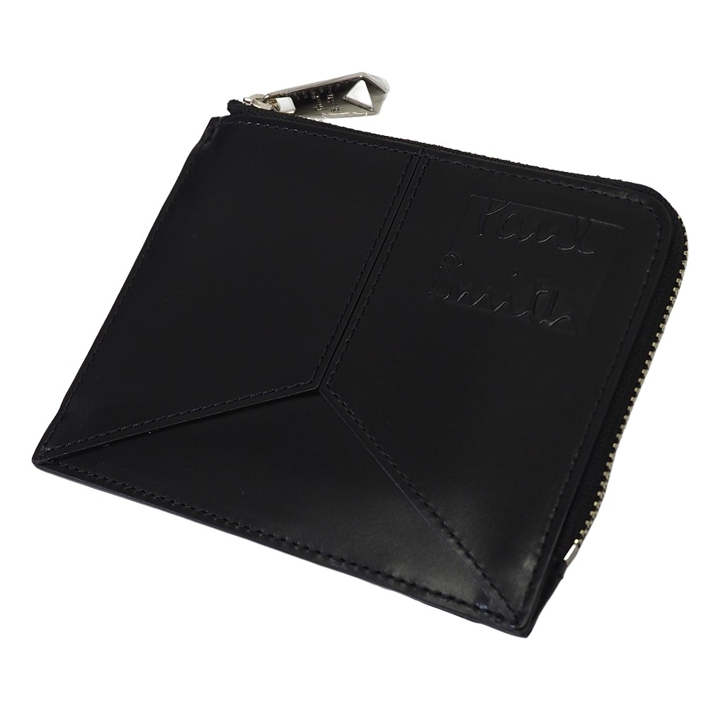 新品 Paul Smith L字チャック なめし革コインケース 黒いこと BPU010 日本製 極点スミス メンズ 5WL/E07207/LAY25/HM/RR/SYM