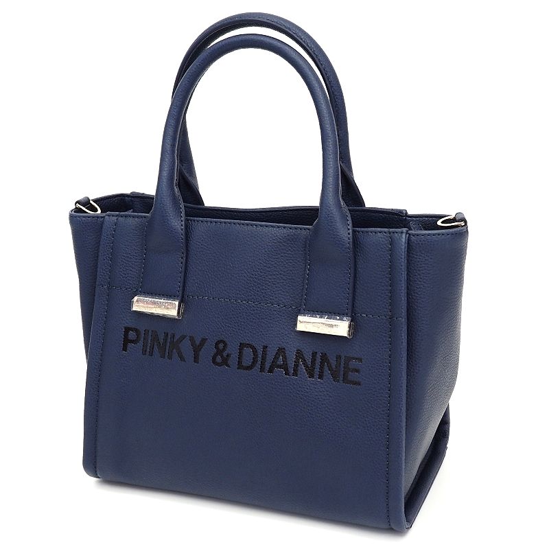 pinky&Dianne ハンドバッグ ブラック 牛革　新品 PINKY&DIANNE ピンキー＆ダイアン ピンキーアンドダイアン