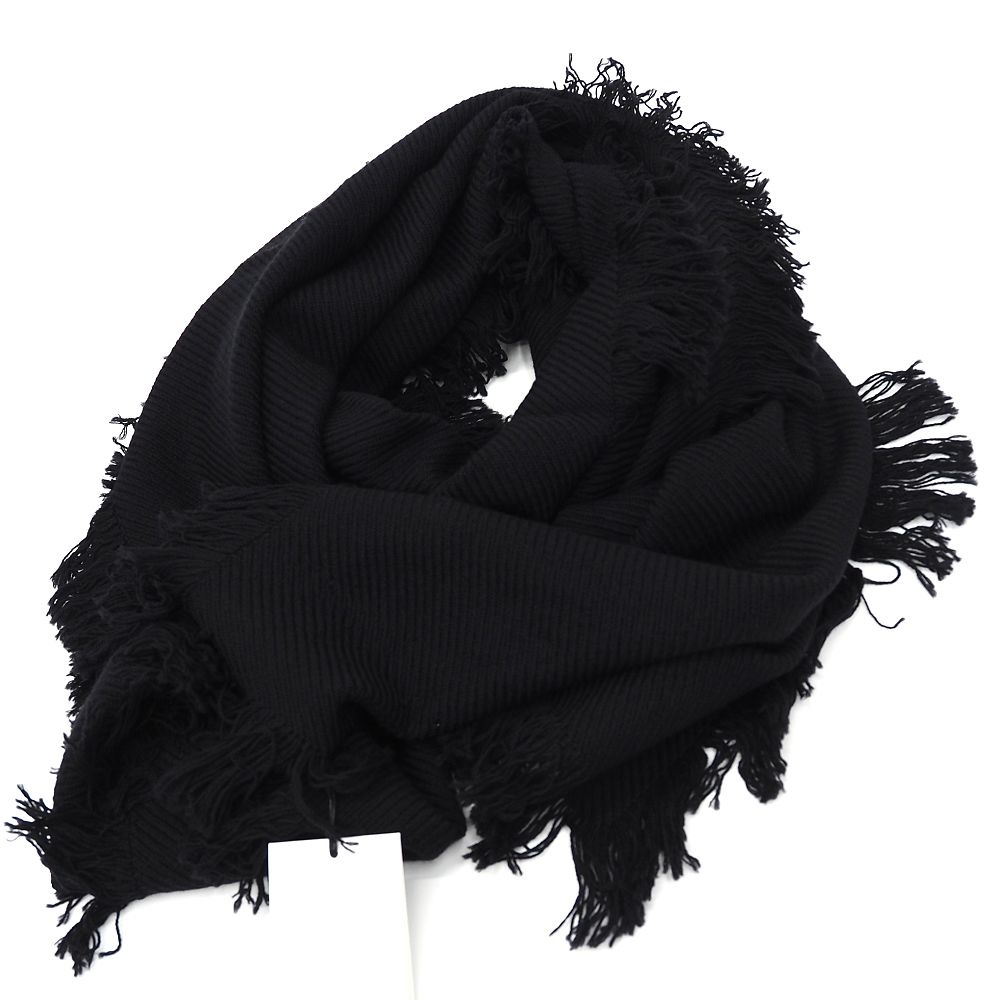 新品 MACKINTOSH WOOL WOVEN SCARF WITH FRINGE 大判 消音装置 黒いこと 連合王国製 マッキントッシュ レディース 5A2/K06352/KEC10/LP/RR/SYM