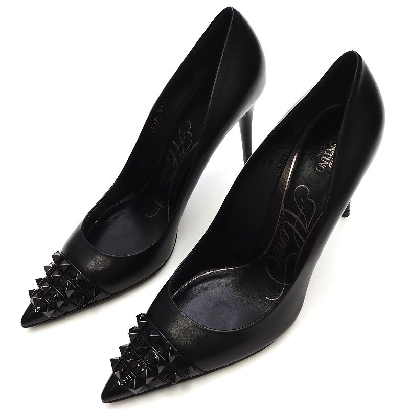 楽天市場】VALENTINO GARAVANI ロックスタッズ パンプス NERO/PO