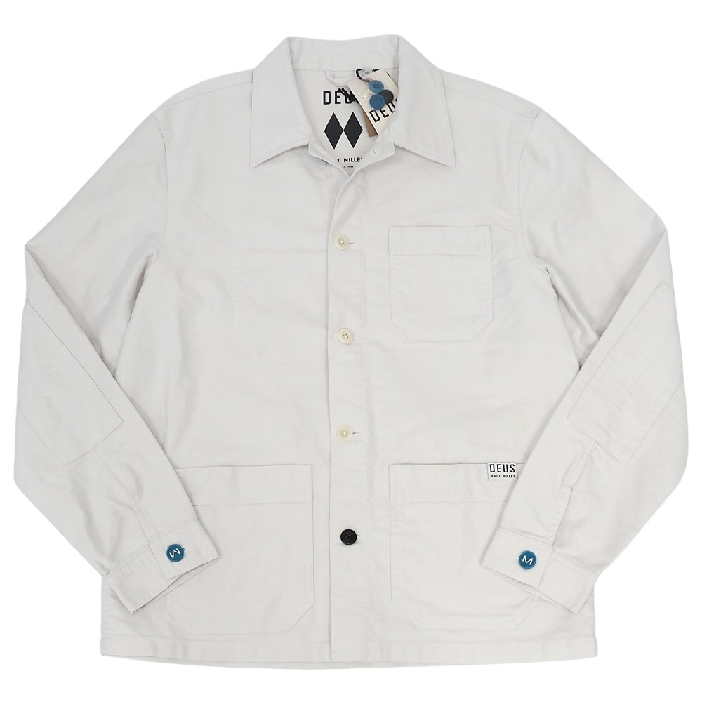未当て嵌める品 DEUS EX MACHINA Goes Work Chore MATT WILLEY 上衣 【大きさ：M】 Vintage White DMF235123B デウスエクスマキナ メンズ 5WHB/D07230/LRP12/HM/RR