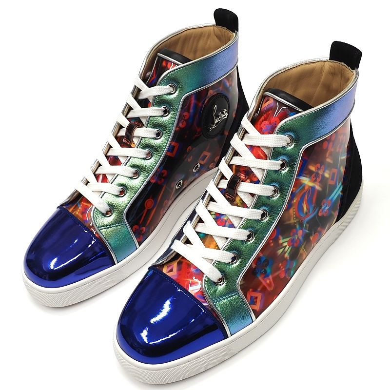 未使用品 Christian Louboutin LOUIS ORLATO FLAT パテントレザー スニーカー 【サイズ：41】 マルチ クリスチャンルブタン メンズ 5L/L05111/KEBR03/HM/SYM｜LOOPSTYLE