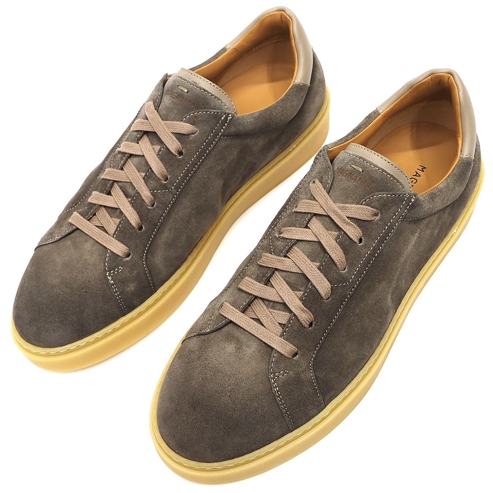 未当て嵌める品 MAGNANNI スエードクロスなめし革 スニーカー 【大きさ：43】 トープグレー マグナーニ メンズ 5L/K06298/KOV25/LP/RR/SYM