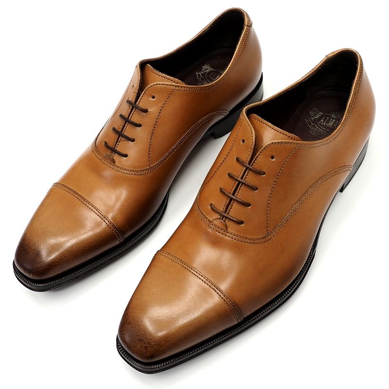 B06351 新品 Almas Uチップ 革靴：41 ライトブラウン