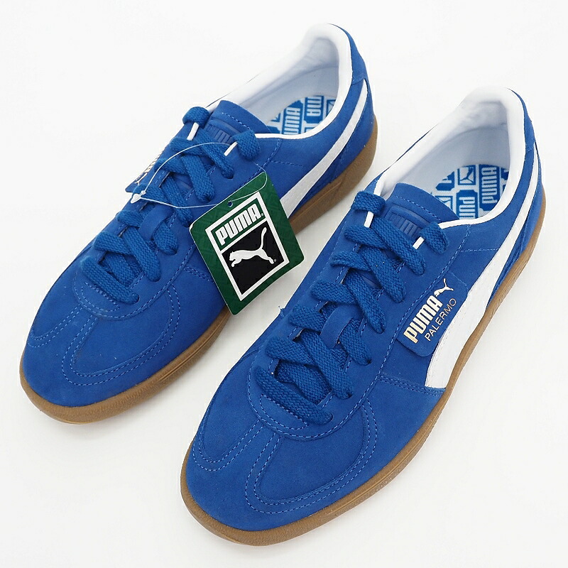 新品 PUMA PALERMO なめし革スニーカー 【大きさ：UK9.5(28.5珊)】 青色 396463-07 ピューマ メンズ 3L/F06280/KUN25/HM/SYM