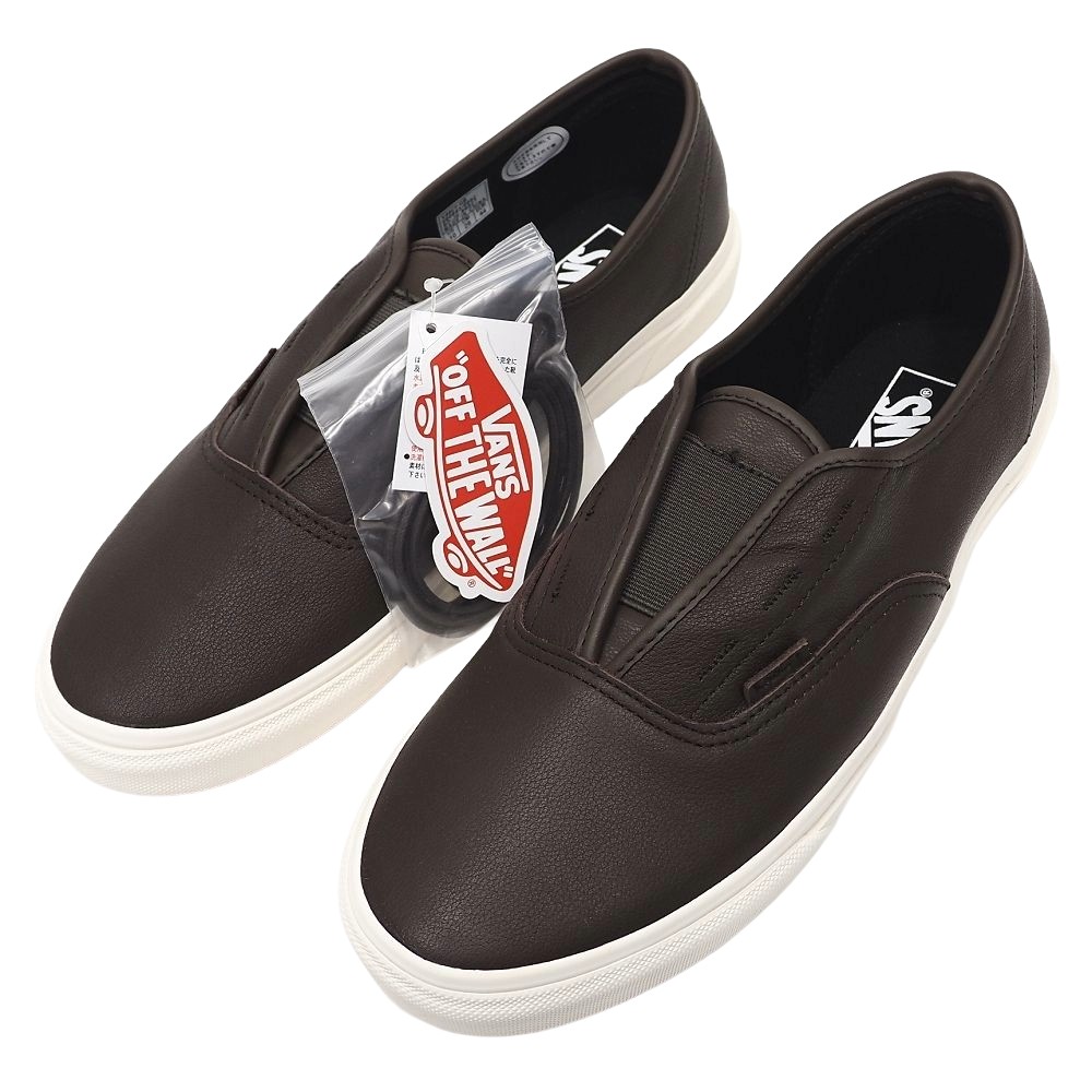 新品 VANS AUTHENTIC レザースニーカー 【サイズ：10(28cm)】 BROWN/ECRU オーセンティック バンズ メンズ 5L/A0759S/LAN06/HM/RR/SYM