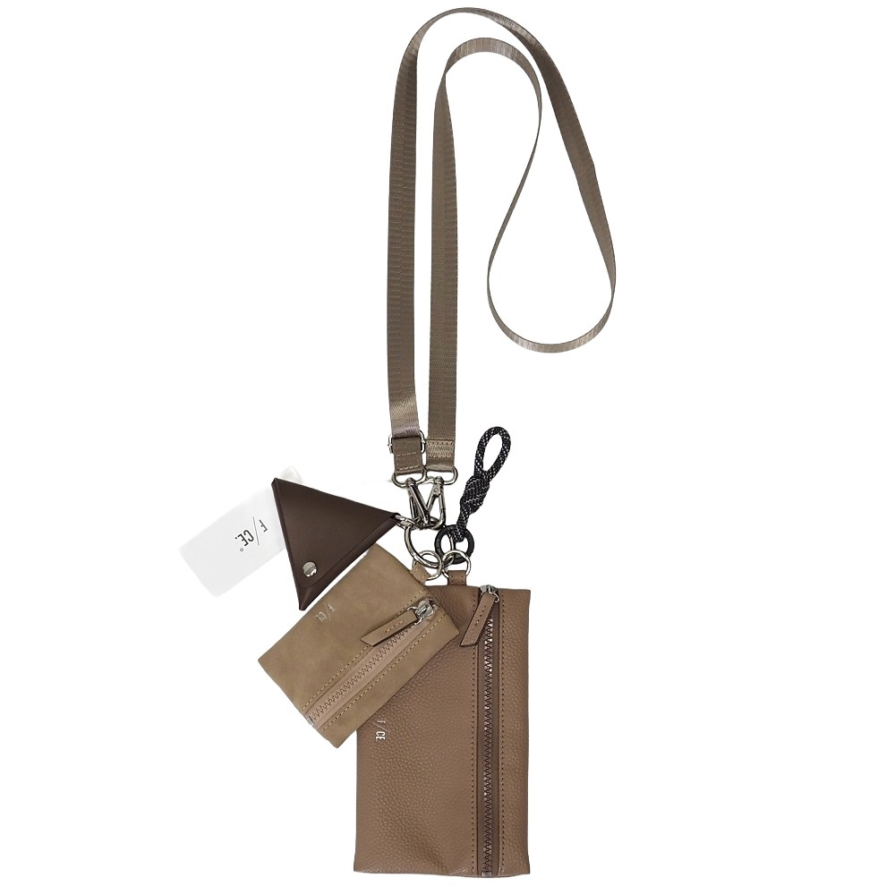 未当て嵌める品 F/CE. TECH LEATHER MULTI STRAP マルチストラップバッグ ベージュ FEL37252B0002 コインケース 歌留多入れもの ミニ合切袋 メンズ レディース 5MLA/E07279G/LAY27/HM/RR/SYM