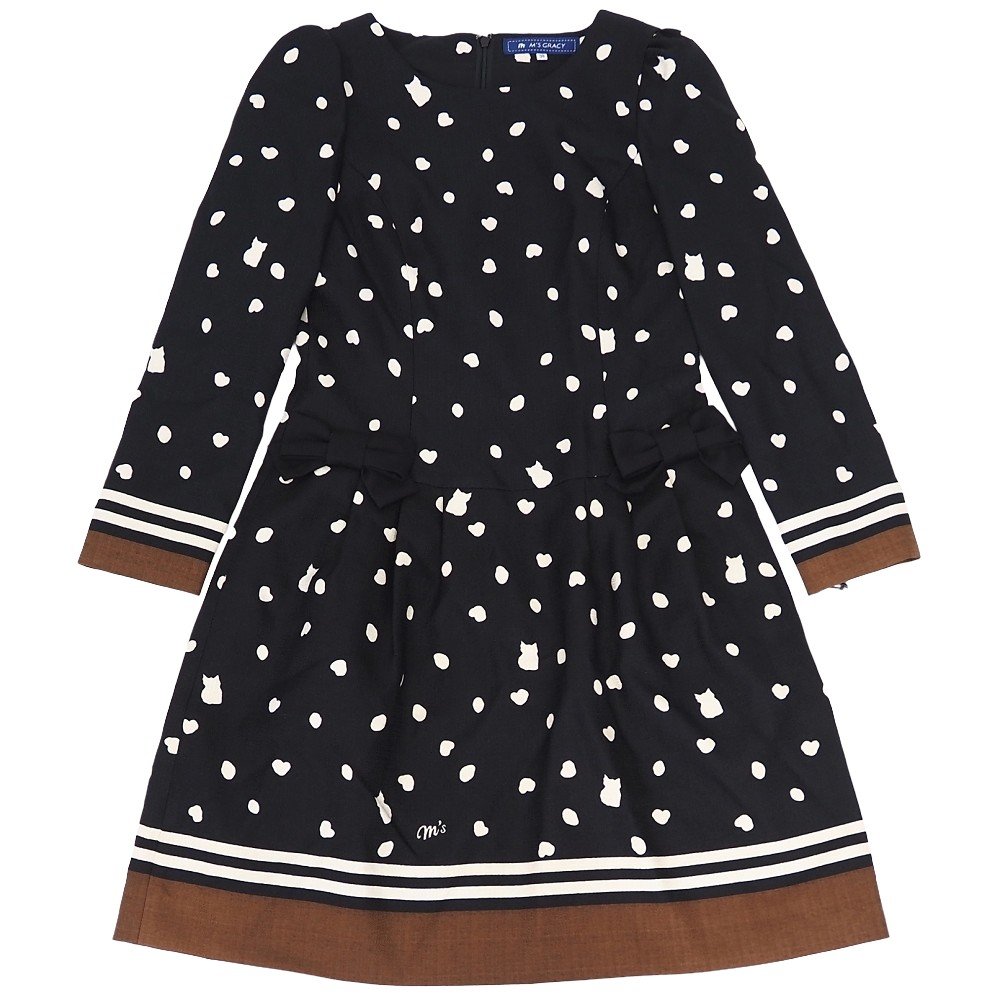 未当て嵌める品 M\u0027S GRACY 衣装 【大きさ：38】 黒いこと 通貨価値45100円 KN-621567 エムズグレイシー レディース 5GHD/F0772S/LUN11/