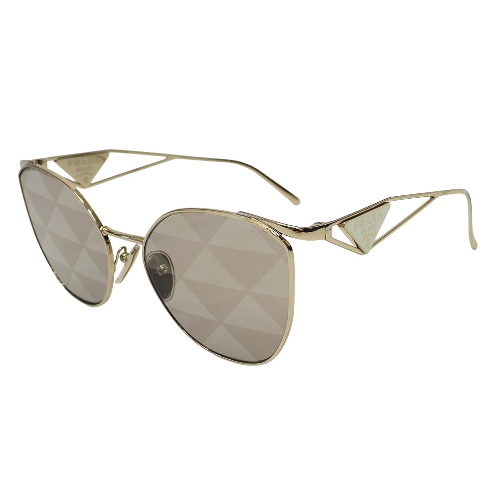 未当て嵌める品 PRADA 黒眼鏡 【大きさ：59□19-140】 ゴールド/しろがね色 PR50ZS-ZVN04T プラダ レディース 5CH/E07117/LAY19/HM/RR/SYM