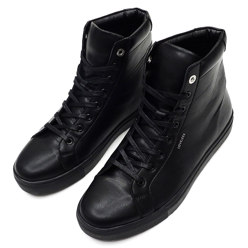 未使用品 LOVELESS ハイカット スニーカー 【サイズ：L】 ブラック ラブレス メンズ 5L/K05192/KPRI02/HM画像