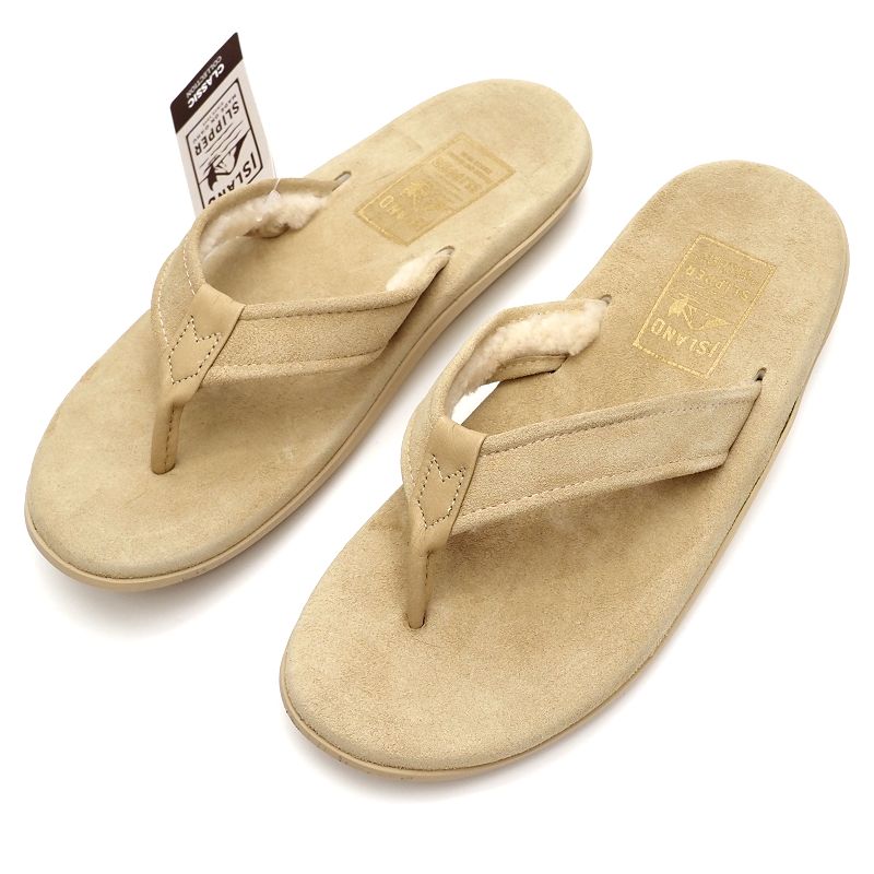 楽天市場】美品 ISLAND SLIPPER ムートンボア レザーサンダル 【サイズ 
