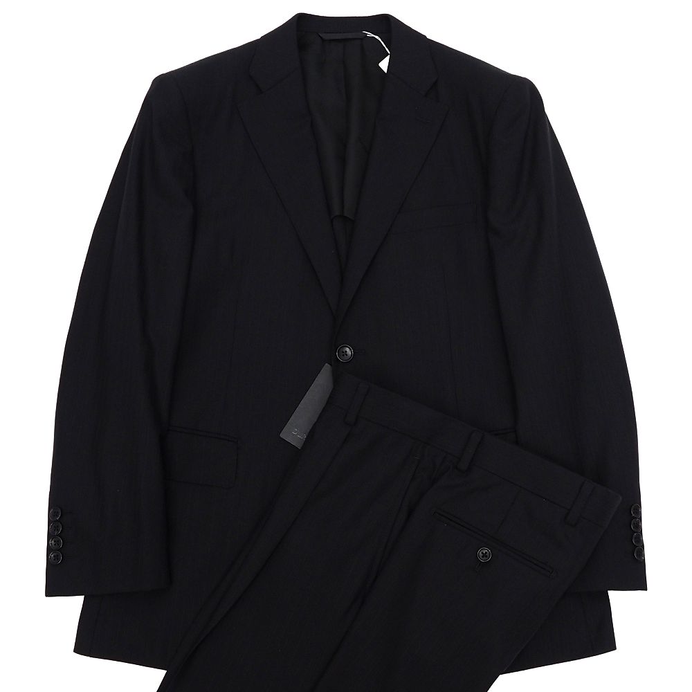 新品 D'URBAN シルク混 スーツ 【サイズ：A4】 ブラック 定価132000円 ダーバン メンズ 5WHF/I0602S/KEP09/HM/SYM/LP/RR｜LOOPSTYLE