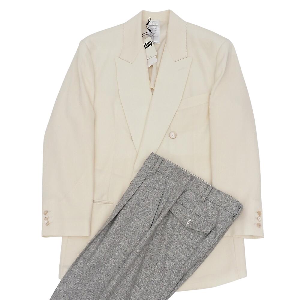 新品 MAGLIANO A LATIN LOVER SUIT セットアップ 【サイズ:XS】 オフホワイト/グレー 定価225500円 ジャケット パンツ スーツ マリアーノ メンズ 5RS/I06239/KCT01/HM/|LOOPSTYLE