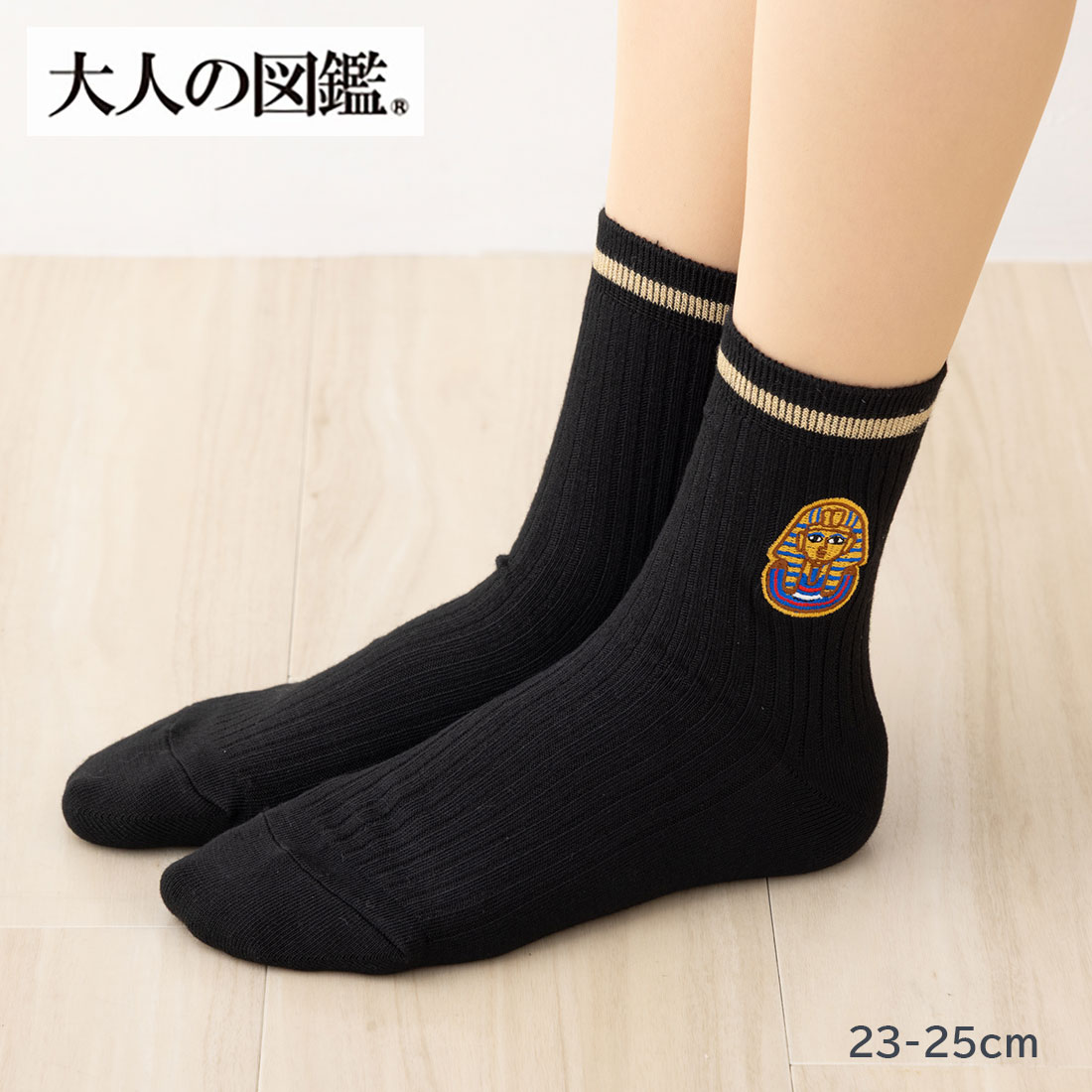 ふくのすけ 楽天市場】福助 【大人の図鑑】 靴下 古代エジプト編 無地 リブ
