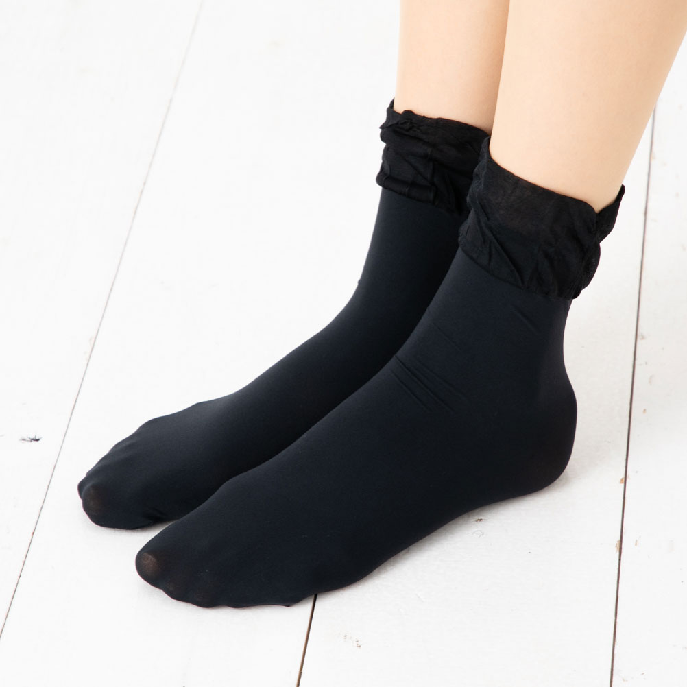 【楽天市場】Tuche シャーリング クルーソックス ブラック 黒 (22-25cm) 靴下 ショートストッキング レディース グンゼ
