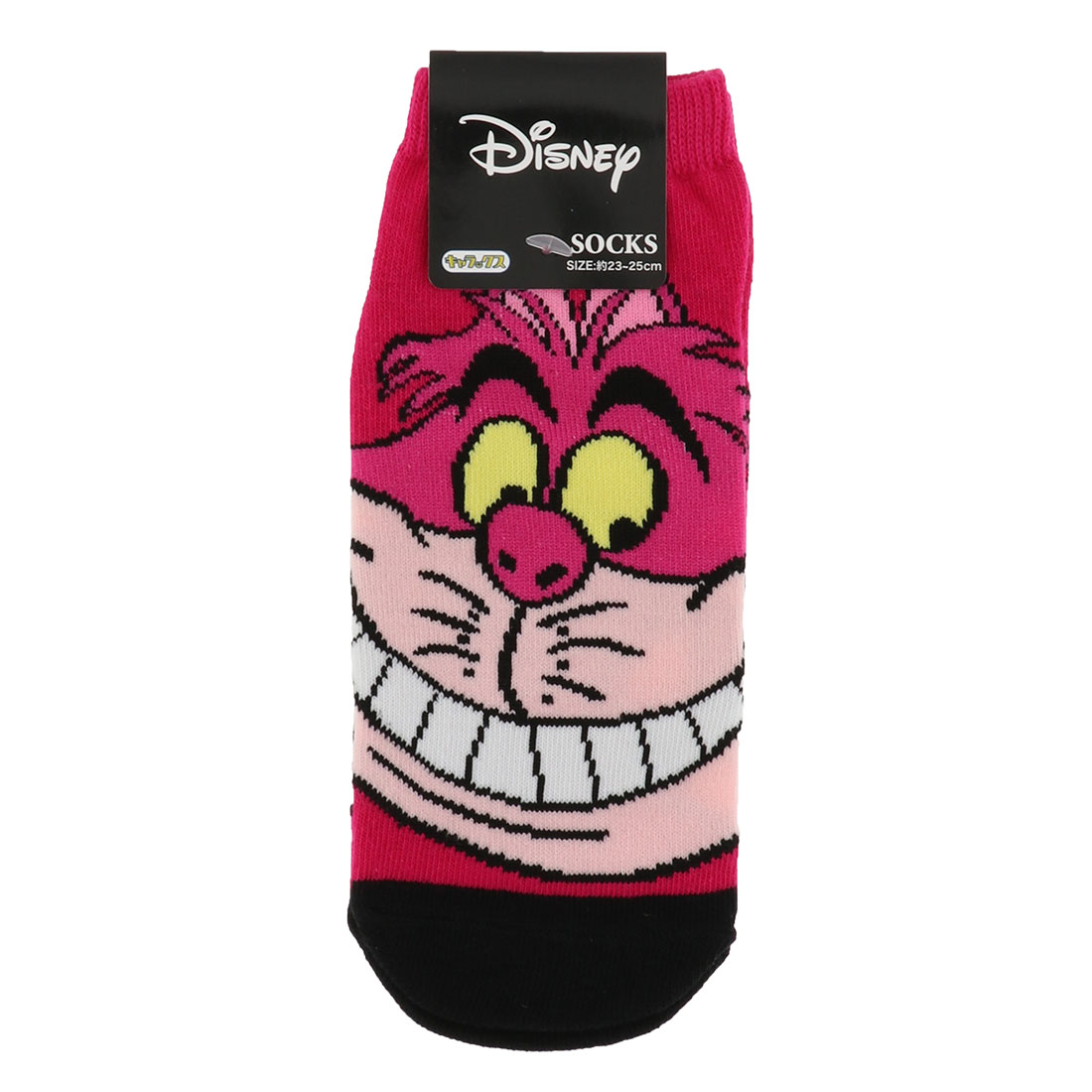 楽天市場 チェシャ猫 フェイスアップ ソックス 23 25cm レディース ディズニー ふしぎの国のアリス スニーカー丈 くるぶし丈 靴下 靴下専門店 Lops