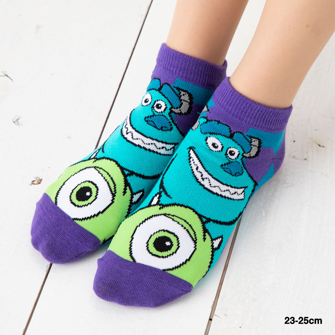 楽天市場 モンスターズインク コンビ柄 ソックス 23 25cm レディース ディズニー スニーカー丈 くるぶし丈 靴下 マイク サリー 靴下専門店 Lops