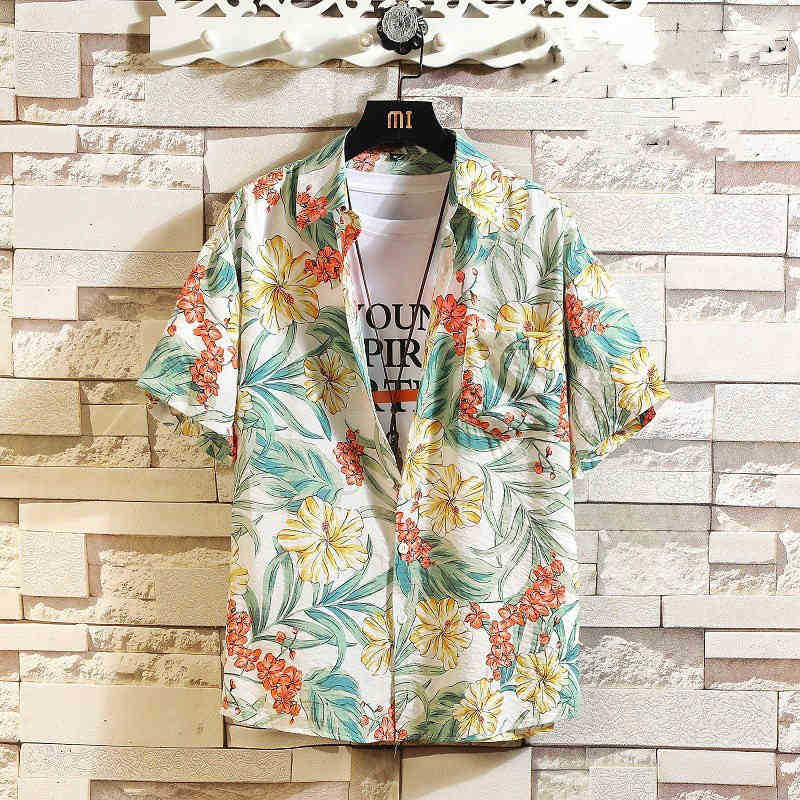 アルベロベロの花柄半袖シャツ アルベロベロ カラフル花柄 半袖Tシャツ