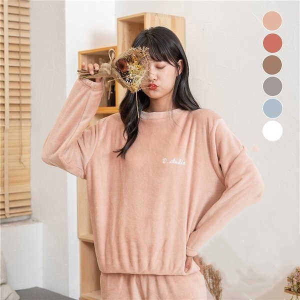 クーポン対象外 厚手 冬 レディース 2点パジャマ ルームウェア 暖かい パジャマ 長袖ガウン ロングパンツ 女性 可愛い 部屋着 寝巻き Balkon86 Ru