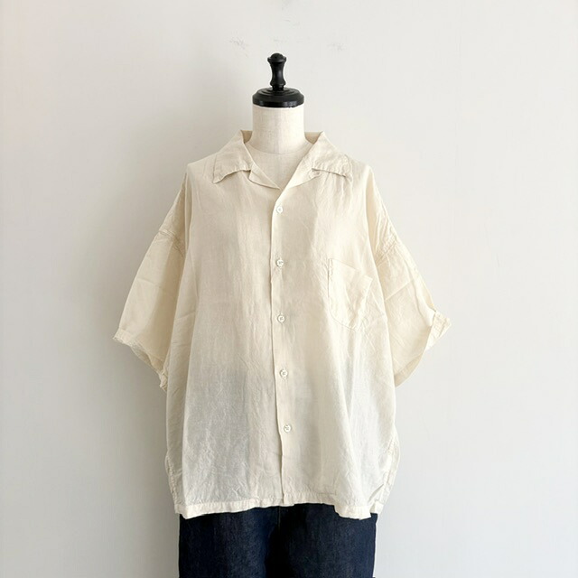 KAPITAL【キャピタル】ソフトリネン開襟BIGシャツ【送料無料】【レディース】【ユニセックス】｜Lotus clothing