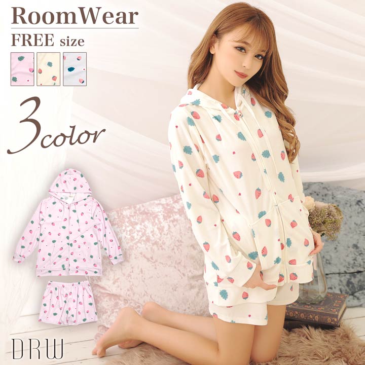 ルームウェア パジャマ ガーリー ストロベリー トップス ハーフパンツ パジャマ レディース 部屋着 セットアップ 女性 トップス パンツ ボトム 可愛い かわいい 春 夏 秋 おしゃれ ルーム ウェア ナイトウェア Giosenglish Com